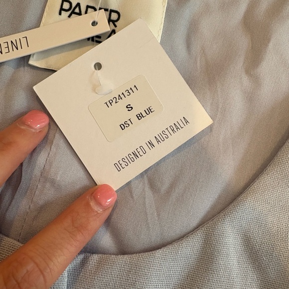 NWT Anthropologie Dusty Blue Mini Dress S - Picture 8 of 9